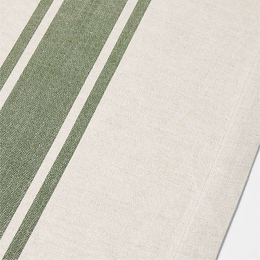 Green Stripe 120" Table Runner