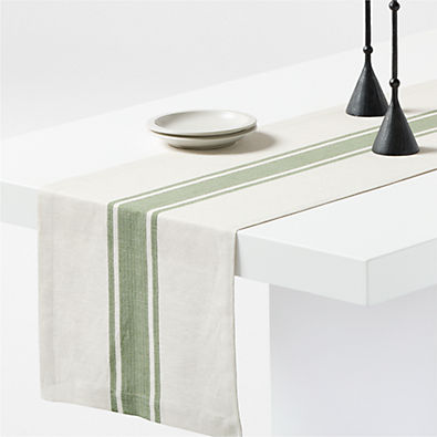 View Green Stripe 120" Table Runner details