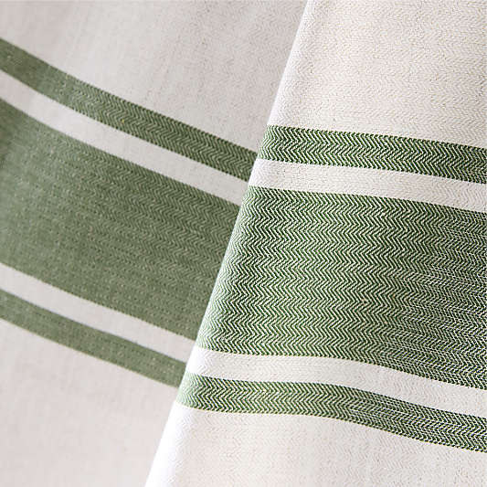 Green Stripe 60'x120" Tablecloth