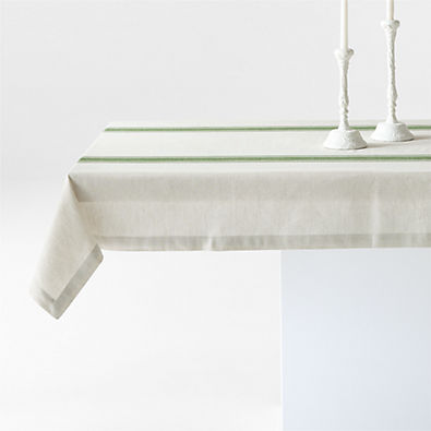View Green Stripe 60'x120" Tablecloth details