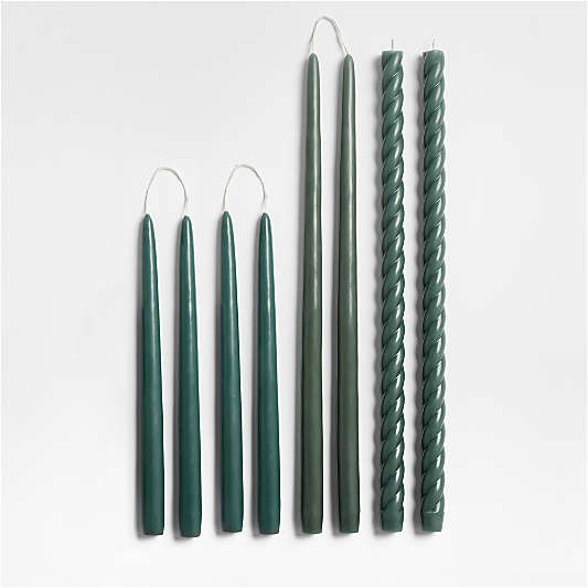 Duck Green Taper Candle Bundle, Set of 8