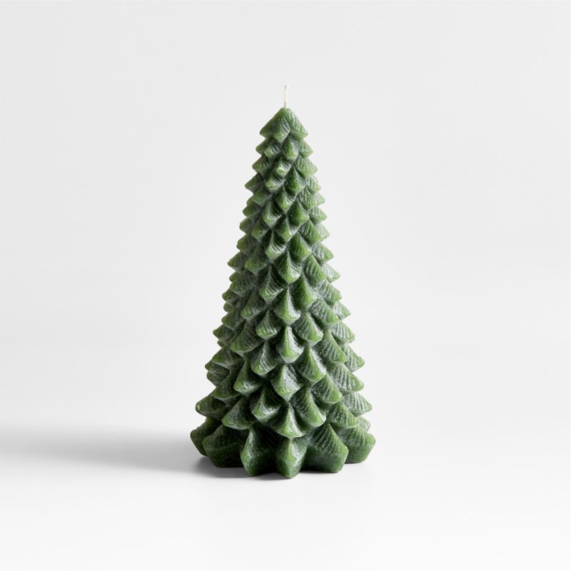 13" Green Pine Tree Candle