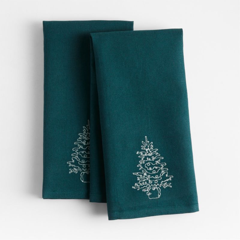 Green Tree Dish Towels, Set of 2 + Reviews Crate & Barrel