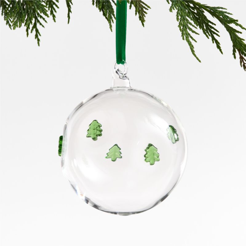 Green Tree Glass Ball Christmas Ornament - image 0 of 2