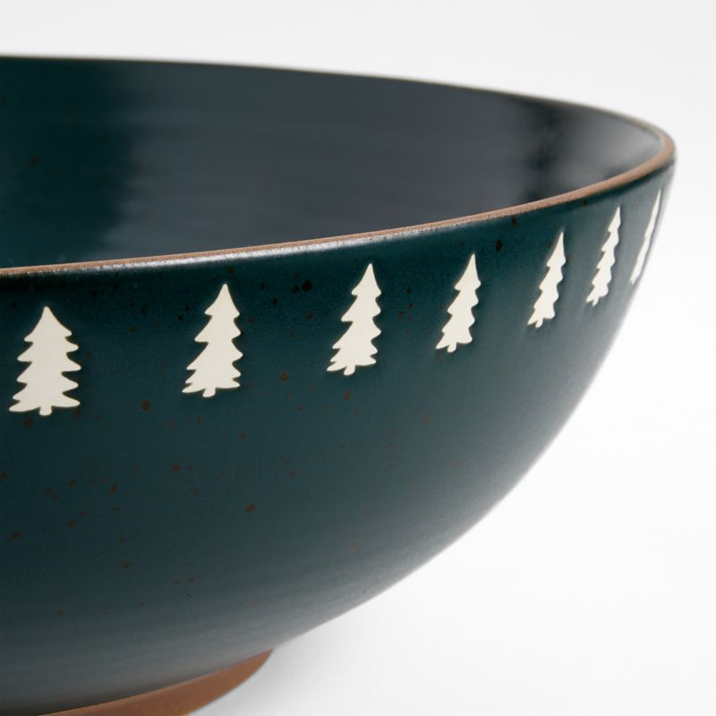 Green Trees 13" Stoneware Serving Bowl - image 2 of 3