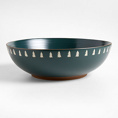 View Green Trees 13" Stoneware Serving Bowl details