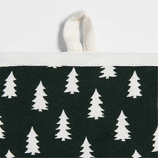 Green Trees Organic Cotton Oven Mitt and Pot Holder Set