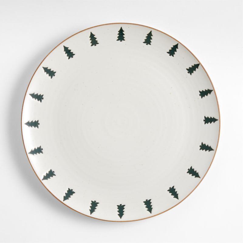 Green Trees Stoneware Dinner Plate