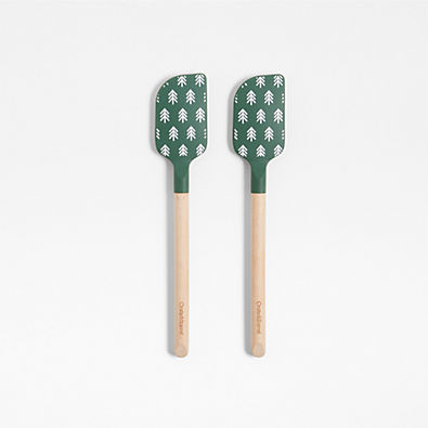 View Green Trees Silicone Mini Spatulas, Set of 2 details