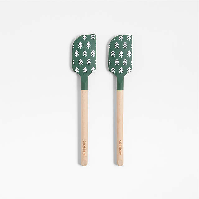 Crate & Barrel Wood and Yellow Silicone Mini Spatulas, Set of 2 + Reviews