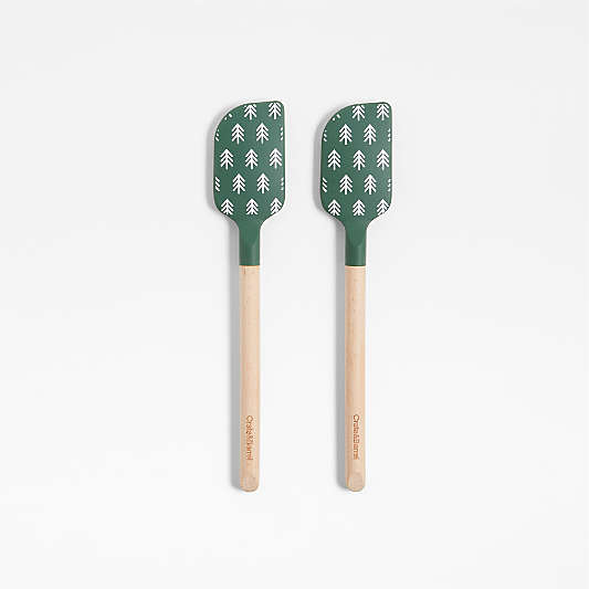 Green Trees Silicone Mini Spatulas, Set of 2