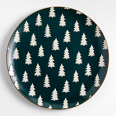 View Green Trees Round Stoneware Platter details