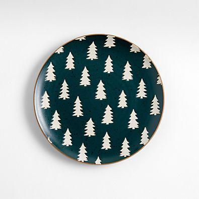 View Green Trees Stoneware Salad Plate details