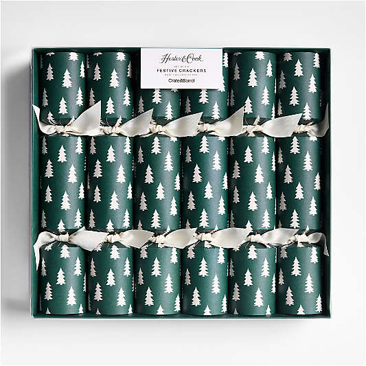 Green Trees Table Crackers by Hester and Cook