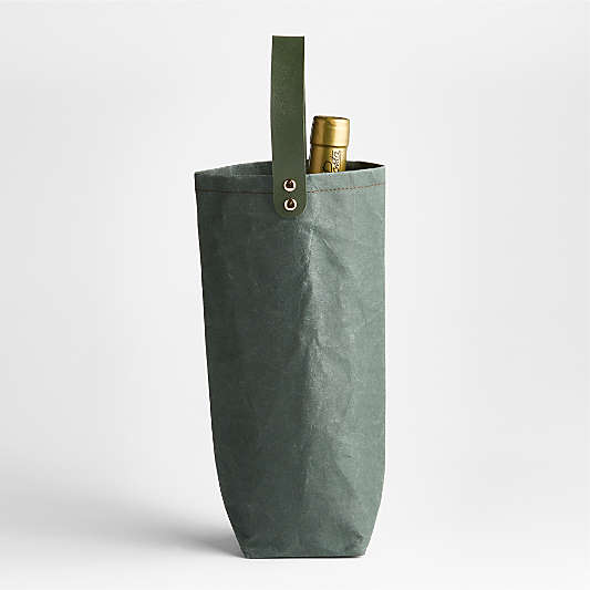 Reusable Green Wine Tote