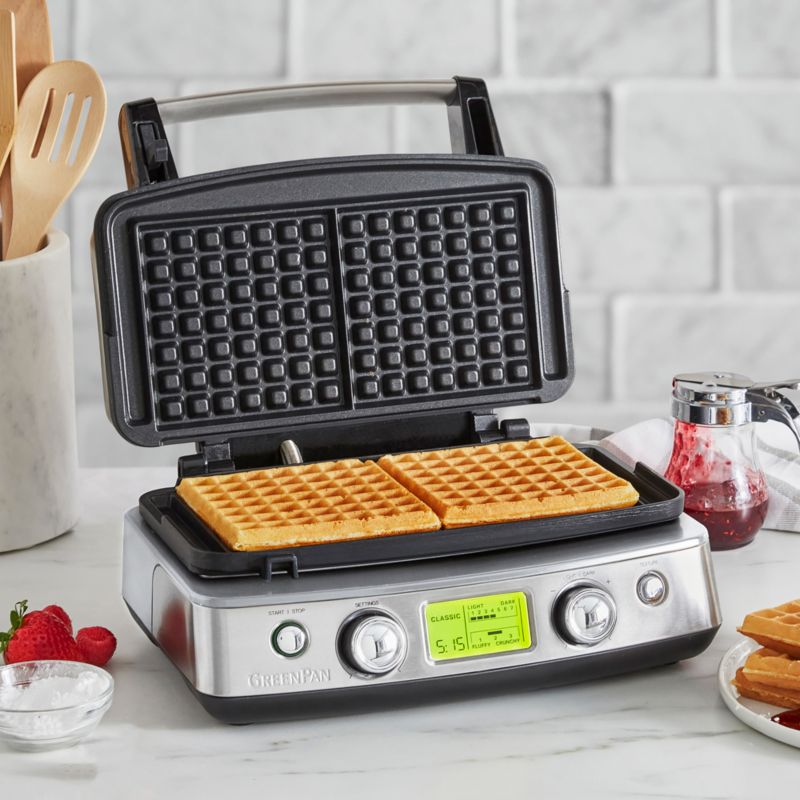 GreenPan ™ Elite 2-Slice Waffle Maker in Stainless Steel - image 1 of 8