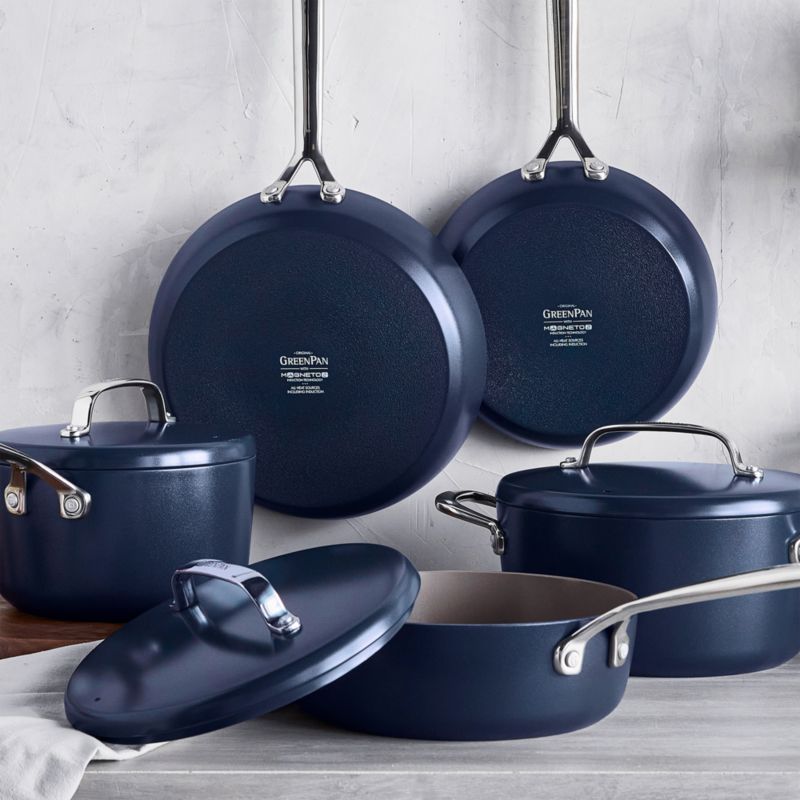 Greenpan ™ GP5 Oxford Blue Hard-Anodized Ceramic Non-Stick 14-Piece Cookware Set