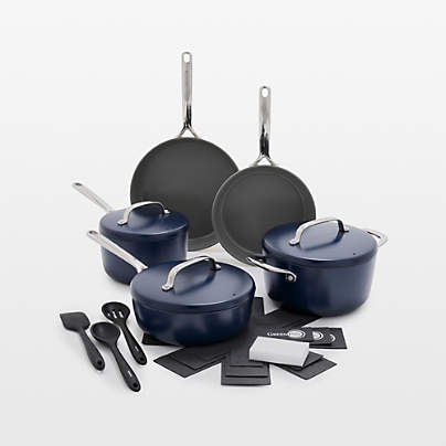 Greenpan ™ GP5 Oxford Blue Hard-Anodized Ceramic Non-Stick 14-Piece Cookware Set