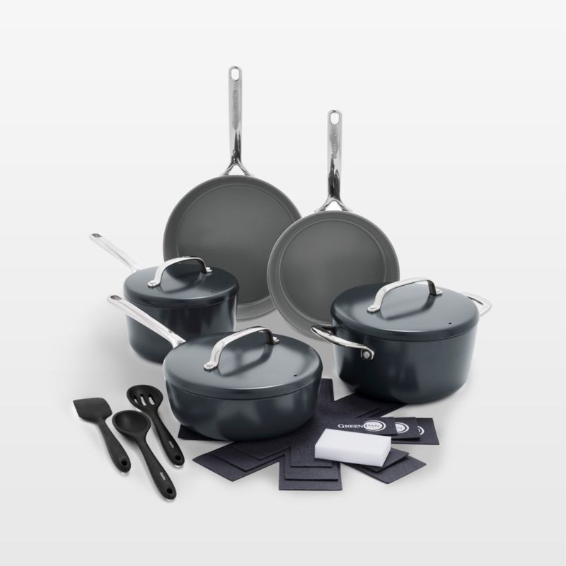 GreenPan, GP5 Ceramic Non-Stick Cookware Set, 14-Piece - Zola