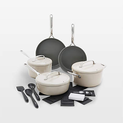 Greenpan ™ GP5 Taupe Hard-Anodized Ceramic Non-Stick 14-Piece Cookware Set