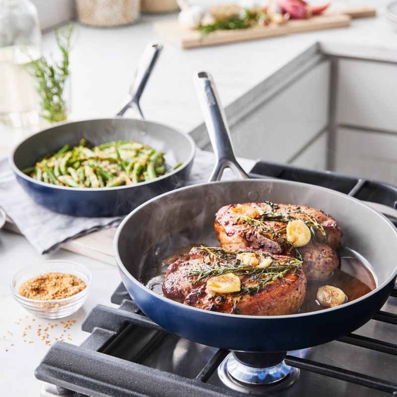 Greenpan ™ GP5 Oxford Blue Hard-Anodized Ceramic Non-Stick 9.5" and 11" Fry Pan Set - image 1 of 6