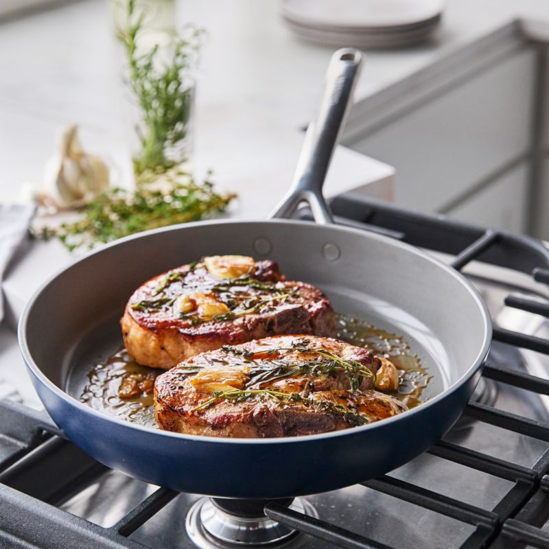 Greenpan ™ GP5 Oxford Blue Hard-Anodized Ceramic Non-Stick 9.5" and 11" Fry Pan Set - image 4 of 6