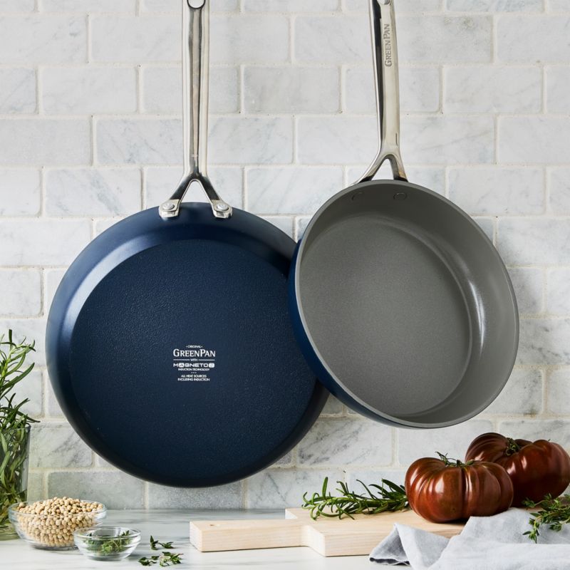 Greenpan ™ GP5 Oxford Blue Hard-Anodized Ceramic Non-Stick 9.5" and 11" Fry Pan Set - image 5 of 6