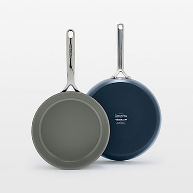 View Greenpan ™ GP5 Oxford Blue Hard-Anodized Ceramic Non-Stick 9.5" and 11" Fry Pan Set details