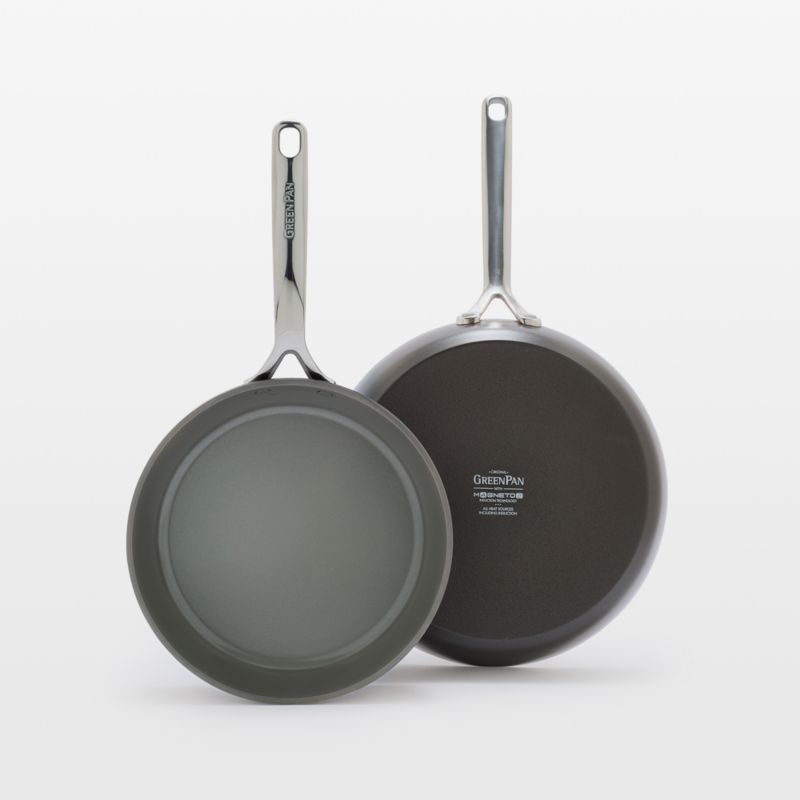 Greenpan GP5 Cloud Cream Hard-Anodized Ceramic Non-Stick 9.5 and 11 Fry  Pan Set + Reviews, Crate & Barrel in 2023