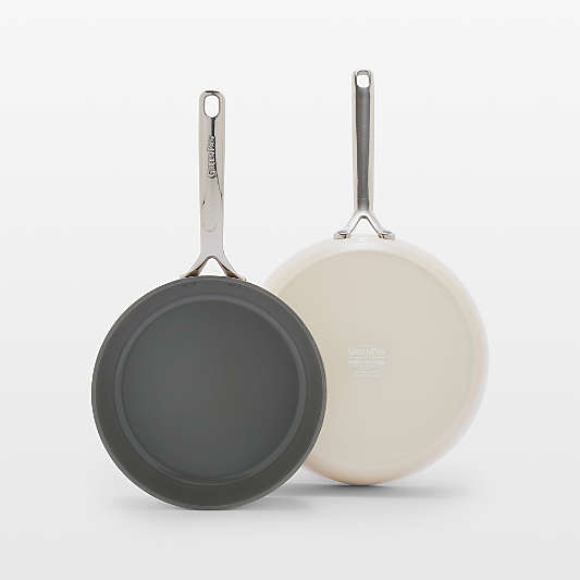 Greenpan ™ GP5 Cloud Cream Hard-Anodized Ceramic Non-Stick 9.5" and 11" Fry Pan Set