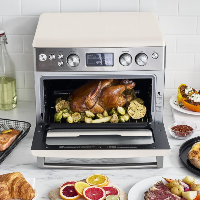 GreenPan Elite Cream Convection Air Fry Oven + Reviews | Crate & Barrel