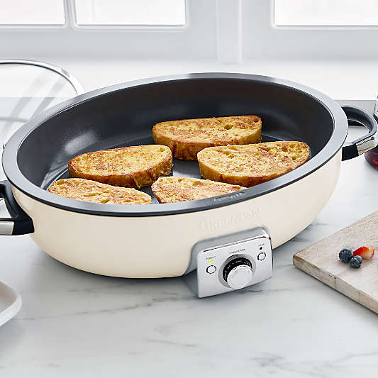 GreenPan ™ Elite Oval Electric Skillet in Cloud Cream