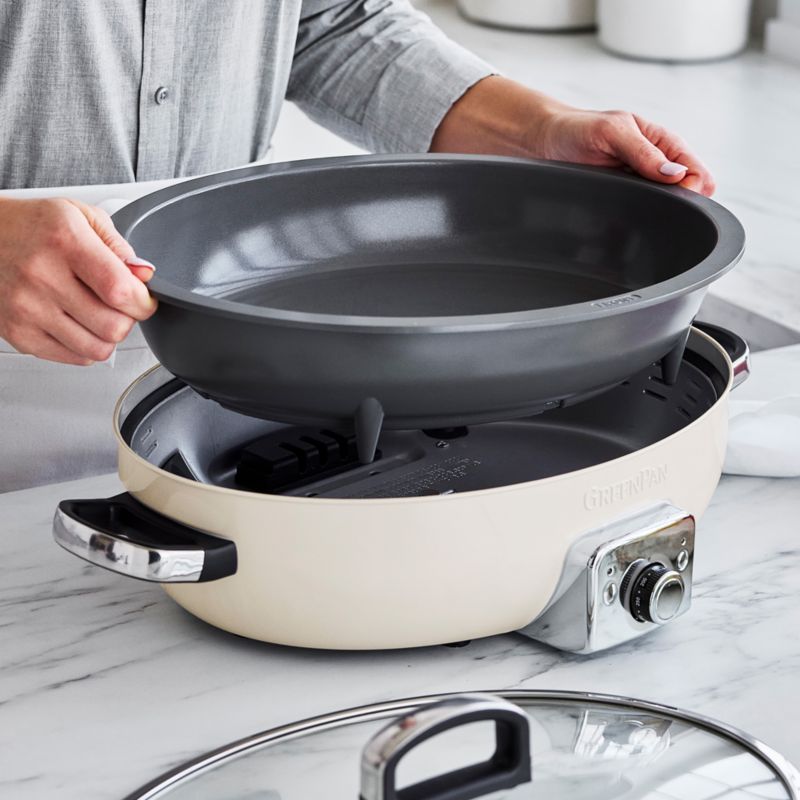 GreenPan ™ Elite Oval Electric Skillet in Cloud Cream - image 4 of 7