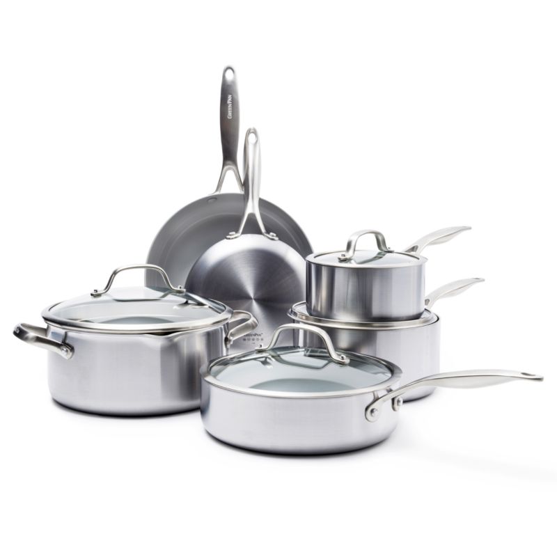 GreenPan ™ Venice Pro Stainless Steel 10-Piece Ceramic Non-Stick Cookware Set - image 14 of 13