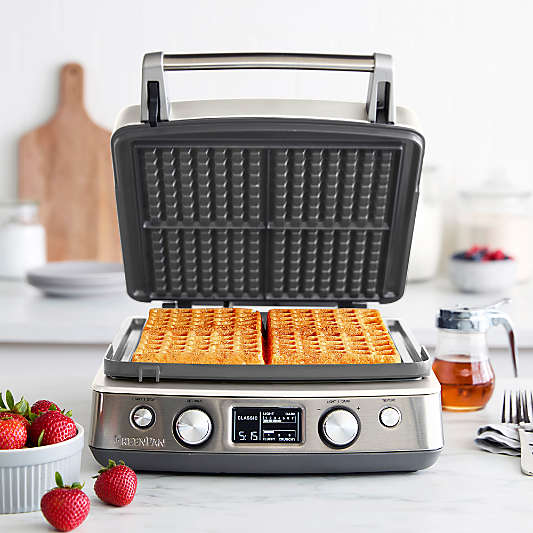 GreenPan™ Elite 4-Square Waffle Maker in Cloud Cream