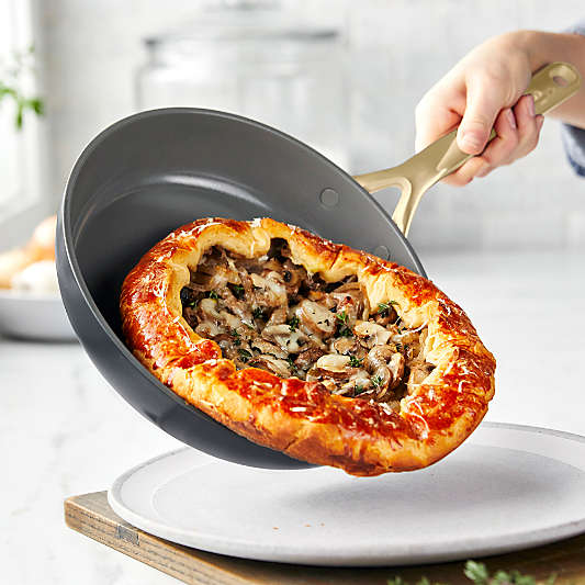 GreenPan ™ GP5 Slate Ceramic Non-Stick 9" and 11" Fry Pans Set with Champagne Handles