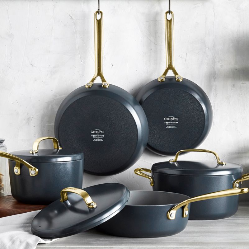 GreenPan ™ GP5 Slate Ceramic Non-Stick 14-Piece Cookware Set with Champagne Handles - image 2 of 7