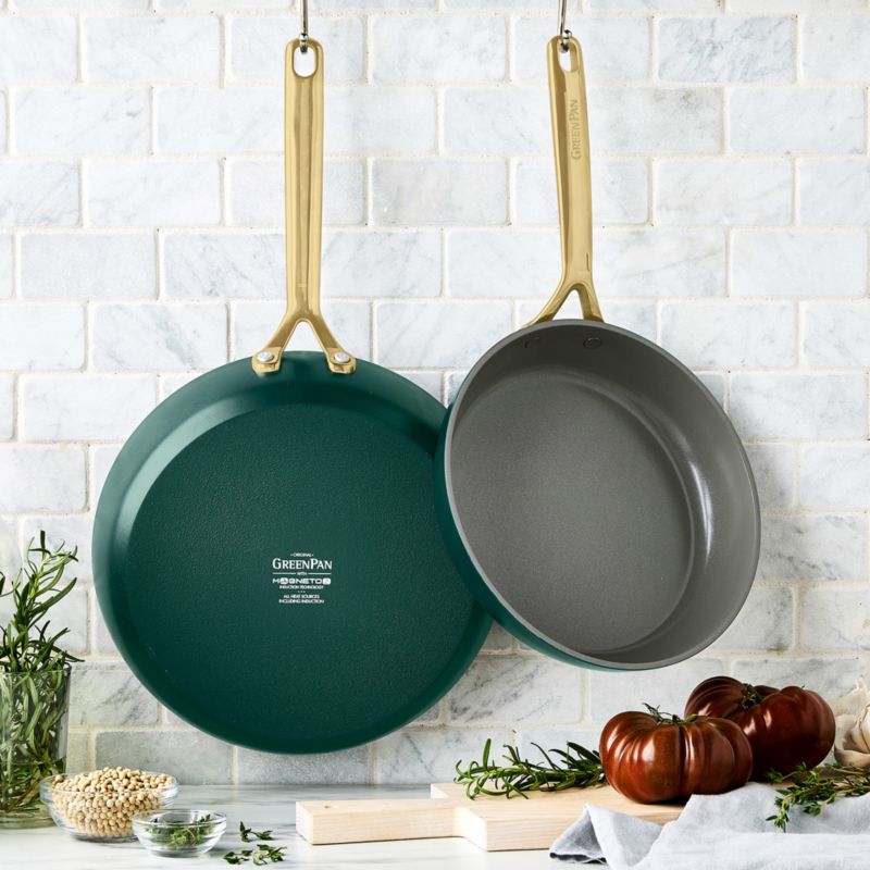 GreenPan ™ GP5 Rainforest Green Ceramic Non-Stick 2-Piece Fry Pan Set with Champagne Handles - image 1 of 6