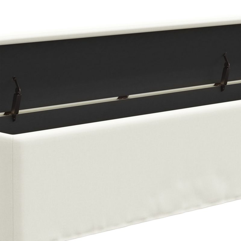 Greenwich 68" White Upholstered Storage Bench - image 5 of 7