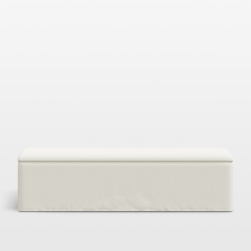 Greenwich 68" White Upholstered Storage Bench - image 0 of 7