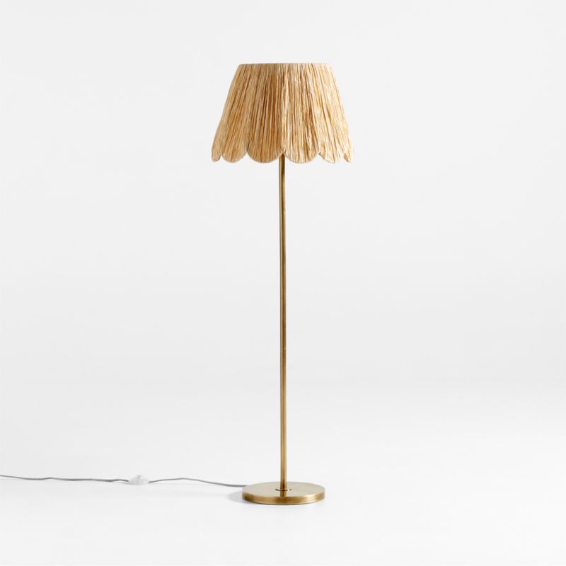 Greta Scalloped Raffia Floor Lamp - image 10 of 15