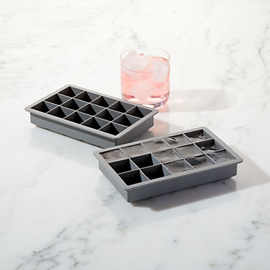 View Grey Ice Cube Trays, Set of 2 details