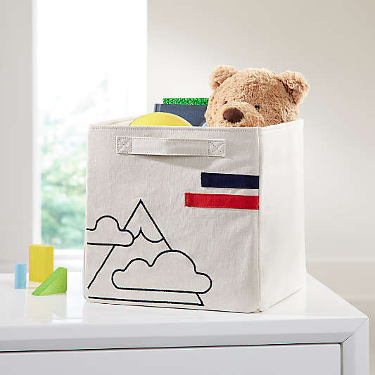 Mountain Grey Cube Bin