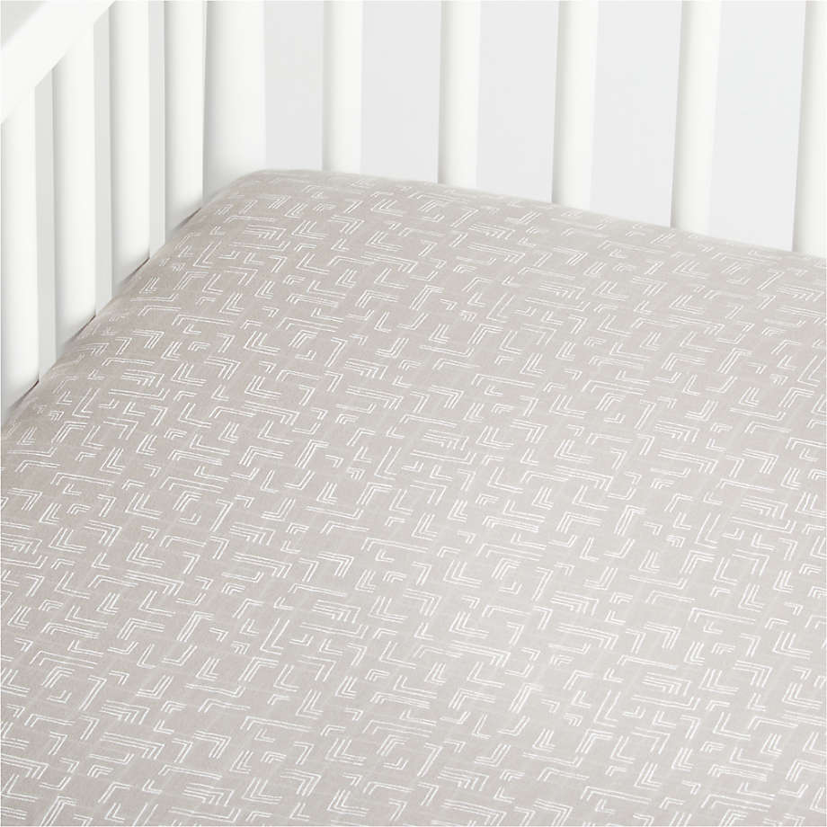 grey fitted cot sheet