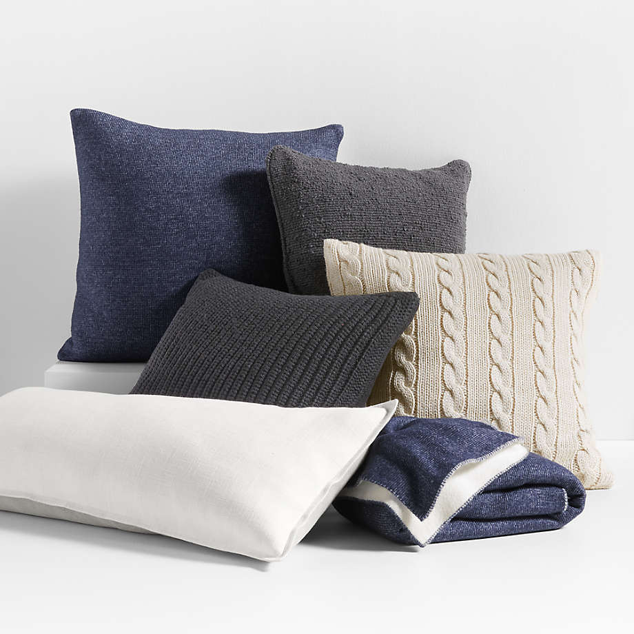 Throw Pillow Set Outdoor Pillows Set of 4, Floral Lumbar Pillow Covers Blue  Throw Pillow Sets Outdoor 