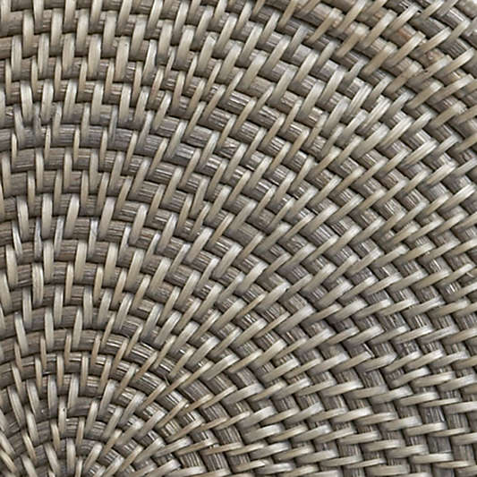 Artesia Round Grey Woven Rattan Placemat