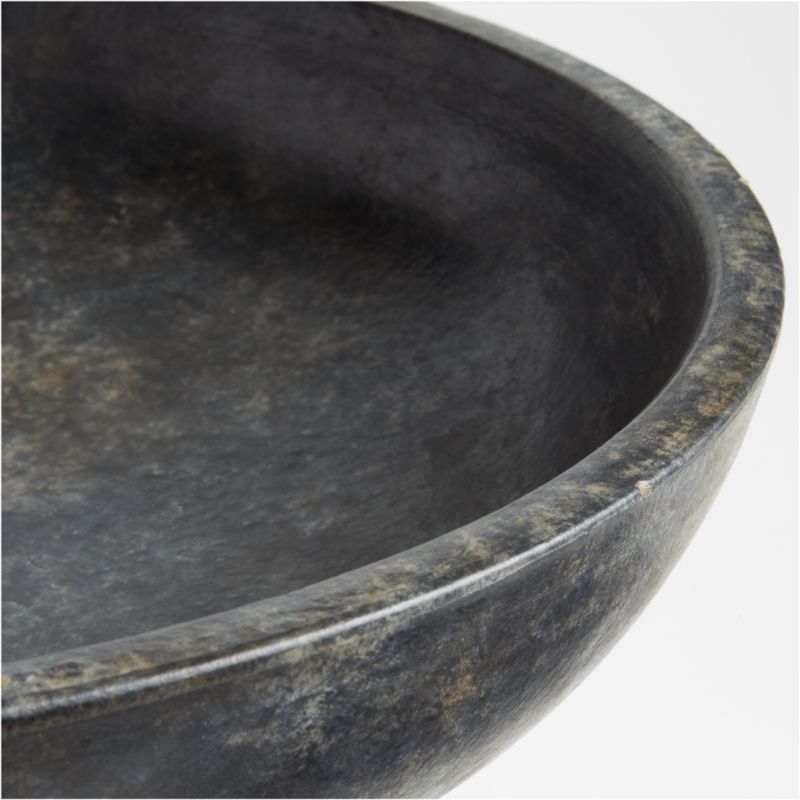 Black Tri-Footed Ceramic Centerpiece Bowl