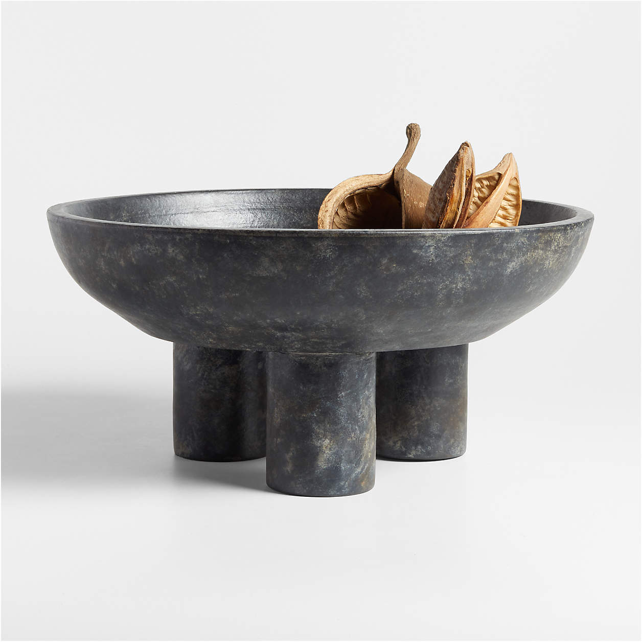 Black TriFooted Ceramic Centerpiece Bowl + Reviews Crate & Barrel