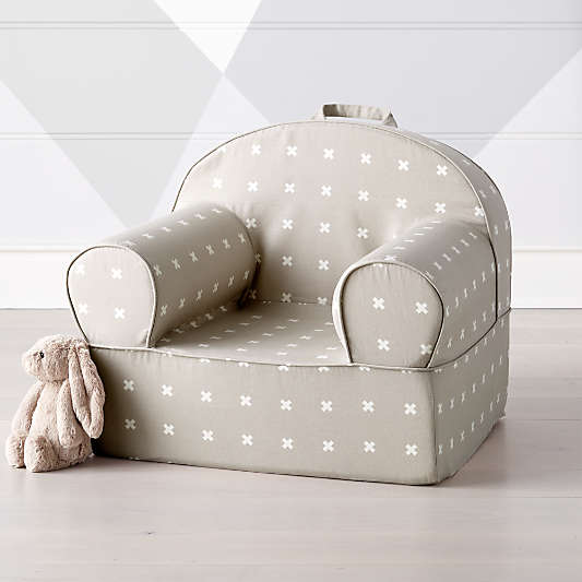 Large X-Print Khaki Nod Chair