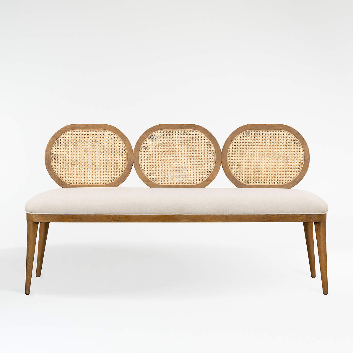 rattan cane bench